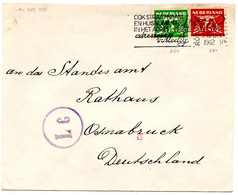 Lettre De  Rotterdam (2.04.1942) Pour Onasbruck Censure Marque De Tri - Covers & Documents