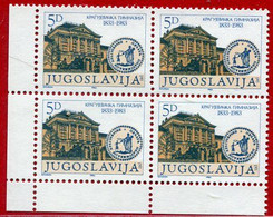 YUGOSLAVIA 1983 Kragujevac College Anniversary Block Of 4 MNH / **.  Michel 2004 - Unused Stamps