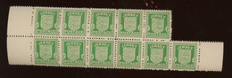 Jersey. 1/2d. German Occupation. Nice Block Of 10 Stamps With Printer Inscription.   Cote Yv. ? ? Disparu Du Catalogue ? - Guerre Mondiale (Seconde)