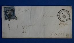 R21 FRANCE BELLE LETTRE 1852 BORDEAUX POUR PODENSAC + N 4+ AFFRANCHISSEMENT INTERESSANT - 1849-1850 Ceres