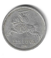 Lithuania 5  Litai 1936  Km 82    Xf+ Catalog Val 25$ - Lituanie