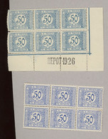 2 X Bloc De 6 Du 50c.**.70 Et 71  Nuances.  Cote.48,--€    Postfris - Nuevos