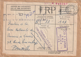 Envelop "Service Des Estafettes" Van BPS 7 Naar Brussel -1953 - Militärpost