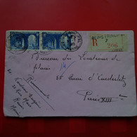 LETTRE RECOMMANDE REIMS PRINCIPAL POUR PARIS - Covers & Documents