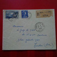 LETTRE RECOMMANDE ISIGNY SUR MER POUR TOULON - Covers & Documents