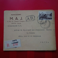 LETTRE RECOMMANDE PANTIN BLANCHISSERIE POUR PARIS - Briefe U. Dokumente