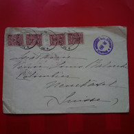 LETTRE RUSSIE MOSCOU POUR NEUCHATEL SUISSE 1915 - Cartas & Documentos