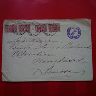 LETTRE RUSSIE MOSCOU POUR NEUCHATEL SUISSE 1915 - Storia Postale