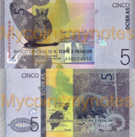 SÃO TOMÉ And PRÍNCIPE, 5 Dobras, PNEW, 2021, Prefix AA, Paper, UNC - San Tomé E Principe