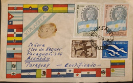 P) 1958 CIRCA ARGENTINA, SHIPPER FROM BUENOS AIRES TO ASUNCIÓN, AIRMAIL-DEMOCRACY-FRATERNITY STAMPS, XF - Autres & Non Classés
