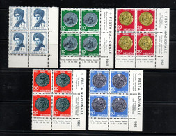1962 Serie Completa Nuova ** MNH QUARTINE - Unused Stamps
