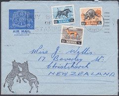 KENYA - NEW ZEALAND MULTIFRANKED FORMULA AEROGRAM - Kenya (1963-...)