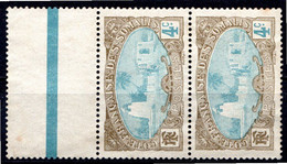 COTE Des SOMALIS (Colonie Française) - 1909 - Paire Du N° 69 - 4 C. Gris-olive Et Bleu - (Mosquée De Tadjourah) - Ungebraucht