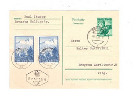Postkarte 70gr Dirndl Gel  ANK 1048 Mit Plattenfehler - Stamped Stationery