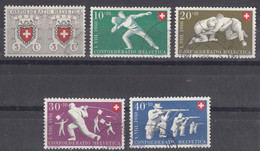 Switzerland 1950 Sport Mi#545-549 Used - Used Stamps