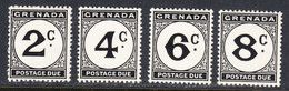 Grenada 1952 Postage Due, Mint Mounted, Sc# ,SG D15-D18 - Granada (...-1974)