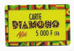 SENEGAL CARTE DIAMONO ALIZE 5 000 FCFA  Au Verso GROS N° Laser 0 Non Barré Sur Le Coté Droit - Sénégal