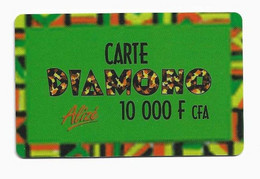 SENEGAL CARTE DIAMONO ALIZE 10 000 FCFA Au Verso GROS N° Laser 0 Non Barré Sur Le Coté Droit RARE - Sénégal