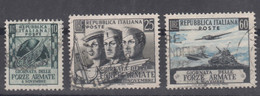 Italy Republic 1952 Mi#871-873 Used - 1946-60: Oblitérés