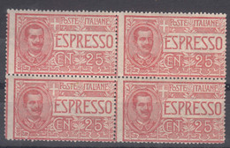 Italy Kingdom 1903 Espresso Espressi Sassone#1 Mint Never Hinged Piece Of 4 - Neufs