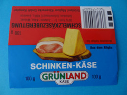 Etiquette De Fromage Grunland Allemagne - Cheese