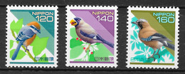 Japan 1998 MiNr. 2533 - 2535  Birds Bull-headed Shrike, Chinese Grosbeak, Eurasian Jay 3v MNH** 9.50 € - Otros