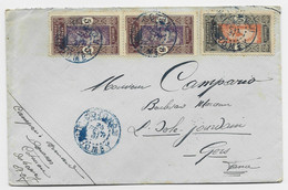 DAHOMEY 5C PAIRE +40C LETTRE COVER CACHET BLEU COTONOU 23 FEVR 1931 DAHOMEY - Cartas & Documentos