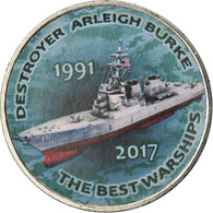 Monnaie, Zimbabwe, Shilling, 2017, Warship -  Destroyer Arleigh Burke, SPL - Simbabwe