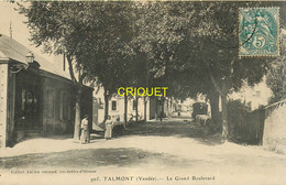 85 Talmont, Le Grand Boulevard, Carte Pas Courante Affranchie 1906 - Talmont Saint Hilaire