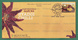 INDIA 2021 Inde Indien - BYADGI CHILLI - Special Postmark Cover - Byadgi 06.09.2021 - Plants, Vegetables, Chilly, GI Tag - Legumbres