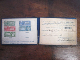 TESSERA DI RICONOSCIMENTO ISTITUTO DEL NASTRO AZZURRO – ANNO 1933 – PARMA (COD.2657-127 S+m+d) - Cartes De Membre