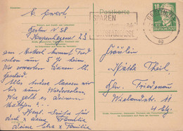 Postkarte P 41c II Bebel 10 Pf. DV III /18/104, BERLIN Sparen 25.9.1953 Orts-PK - Unclassified