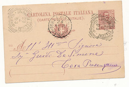 1903 SPARANISE STAZIONE ( CASERTA) TONDO RIQUADRATO - Marcophilia