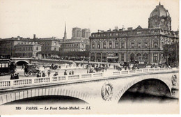 75 Paris CPA Le Pont Saint St Michel Animé Edifice Histoire Patrimoine - Bridges
