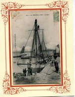 LA TRINITE SUR MER    *** BATEAU DE PECHE   *** HOMMES SUR LES MATS *** 1906 *** - La Trinite Sur Mer