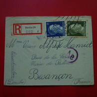 LETTRE RECOMMANDE BERLIN POUR BESANCON CACHET AE - Cartas & Documentos