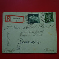 LETTRE RECOMMANDE BERLIN POUR BESANCON CENSURE - Lettres & Documents