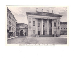 Delcampe - 14719 " BELLUNO-PORTA DOJONA E TEATRO SOCIALE " ANIMATA-VERA FOTO-CART. POST NON SPED. - Belluno