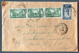 Maroc N°66 (x3) Et 70 Sur Enveloppe TAD SAFFI, Maroc 10.9.1924 Pour Rabat - (C1734) - Brieven En Documenten