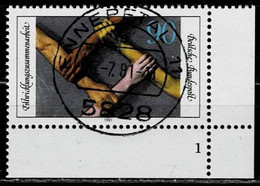 Bund 1981,Michel# 1103 O Arms Of Different Races Forming Square Mit Formnummer 1 - Oblitérés