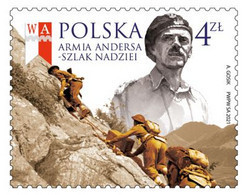 Poland 2021 / Anders Army - The Trail Of Hope, Monte Cassino, Polish Armed Forces In The East, WWII / New Stamp MNH** - Nuovi