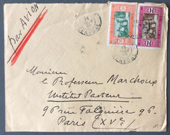 Sénégal N°82 Et 99 Sur Enveloppe TAD (bleu) Dakar 16.11.1926 Pour Paris - (C1773) - Lettres & Documents