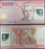Chile 5000 Pesos ND 2009-2012 Polymer Issue P163 UNC - Chile