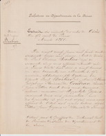 AB272 Extrait De Décès De P.E. Barbier  1871 - Historical Documents