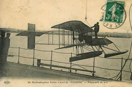 St Raphael ( Cachet ) * Aviation * Un Hydroaéroplane Voisin à Bord Du Bateau Foudre , Préparatif De Vol * Hydravion - Saint-Raphaël