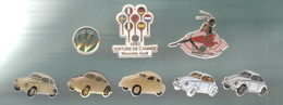 PINS PIN'S AUTO  AUTOMOBILE 727 VW VOLKSWAGEN COCCINELLE CIGALE GOLF VOITURE ANNEE 1992  LOT 8 PINS TOUS DIFFERENTS - Volkswagen