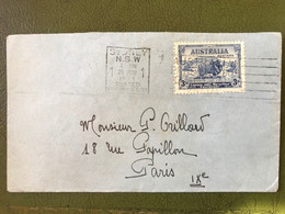 AUSTRALIE Belle Lettre Bon Affranchissement Belle Flamme Seul Sur Lettre - Storia Postale