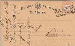 Allemagne Cachet Langensalza Sur Carte 1873 - Storia Postale