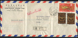 FORMOSE - N° 515 + 524 (2) / LR AVION DE TAIPEI LE 13/6/1966 POUR LES USA. TB - Storia Postale