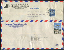 FORMOSE - N° 907 & PA 14 / 2 LETTRES AVION DE TAIPEI EN 1967 & 1976 POUR LES USA. TB - Briefe U. Dokumente